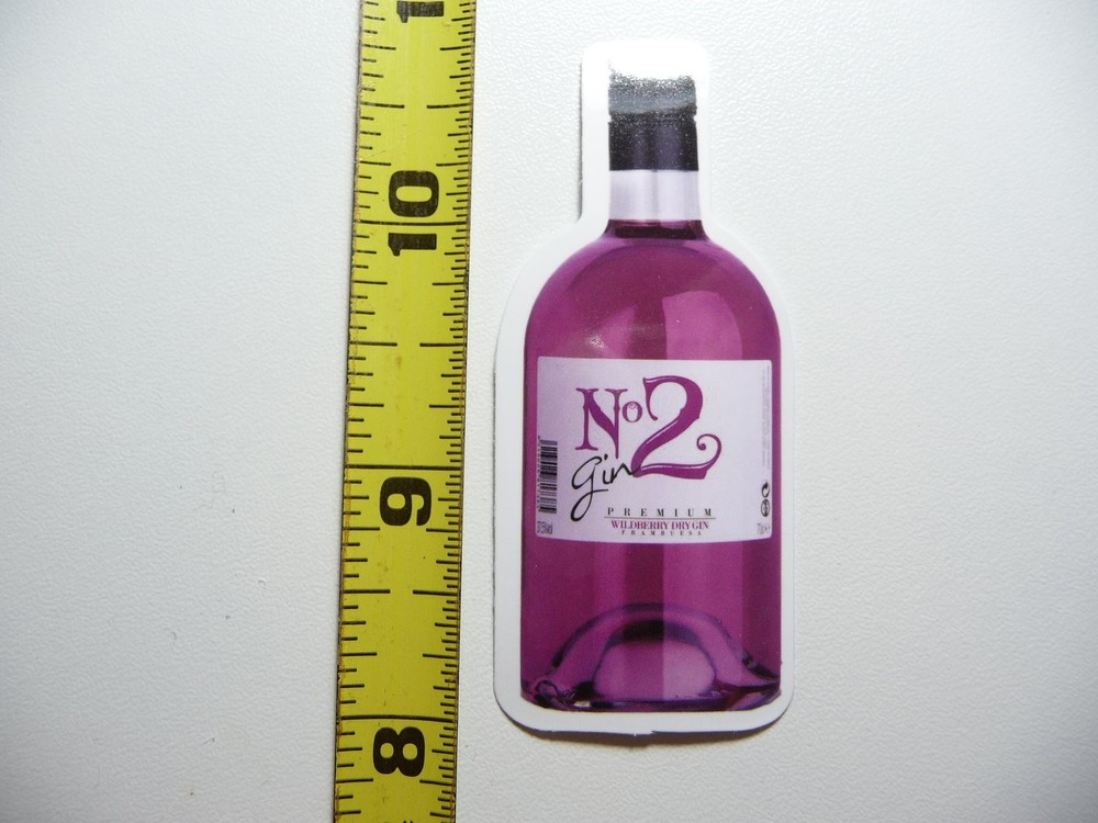 NO2 Gin Bottle Sticker Decal for Bar Decor Party Alcohol Fun Celebration