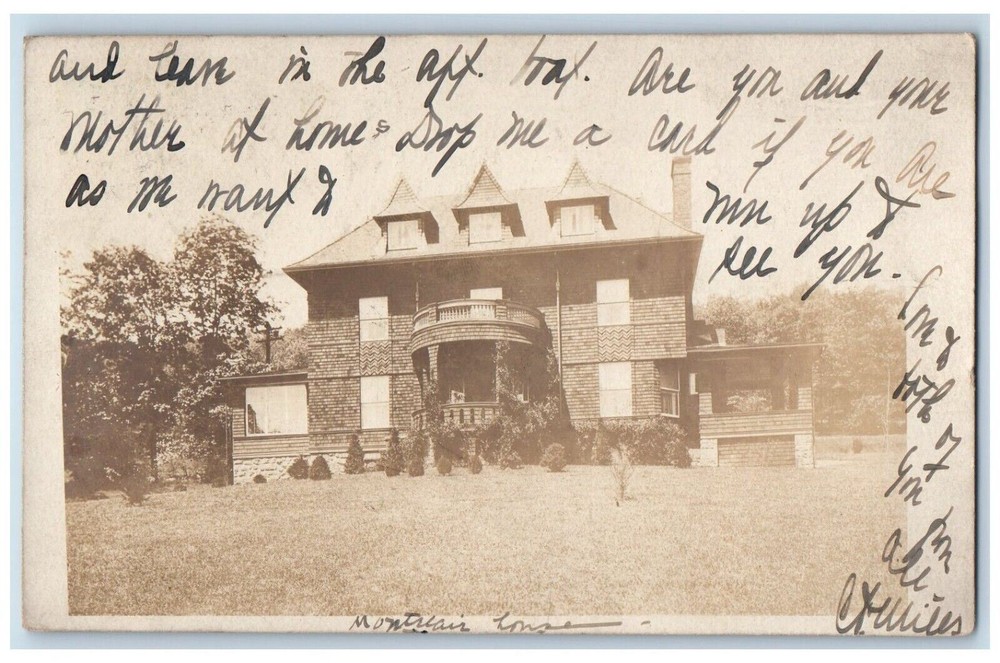 1909 Montclair House Veranda Carpentersville New Jersey NJ RPPC Photo Postcard