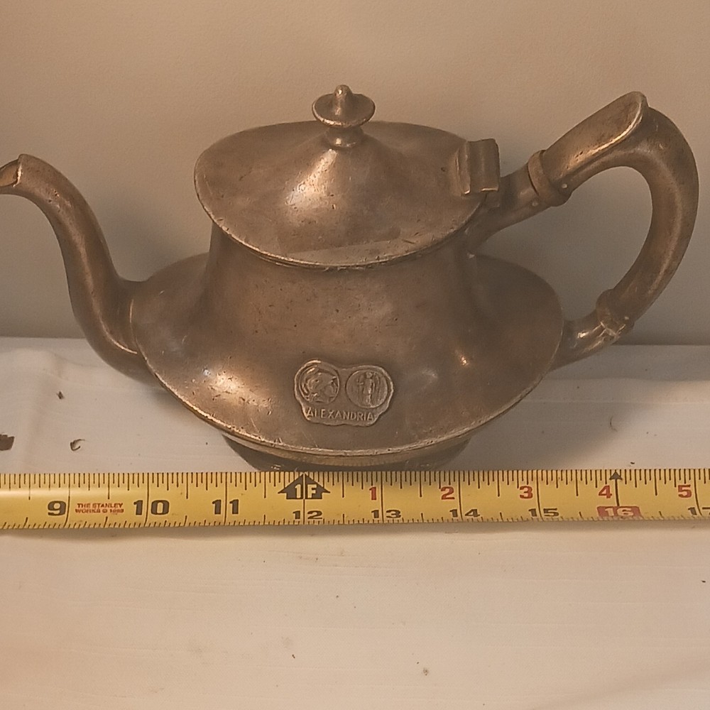 Antique REED & BARTON Hotel Alexandria Los Angeles Small Teapot, Silver Soldered