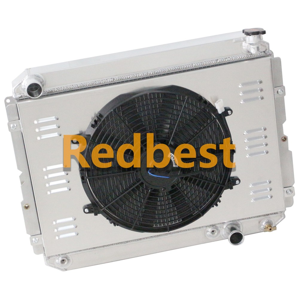 3 Row Alu Radiator Shroud Fan For 81-1990 Toyota Land Cruiser FJ65 FJ60 4.0/4.2L