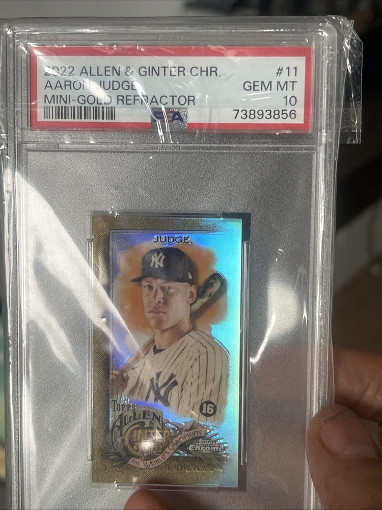 2022 Topps Allen & Ginter Chrome Mini Gold Refractor 19/50 Aaron Judge PSA 10 !!