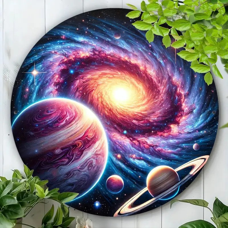 Themed Space Art Vintage Aluminum Wall Plaque