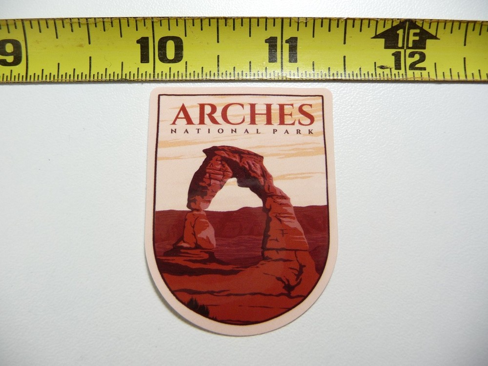 Arches National Park glossy NPS decal sticker for travel gear