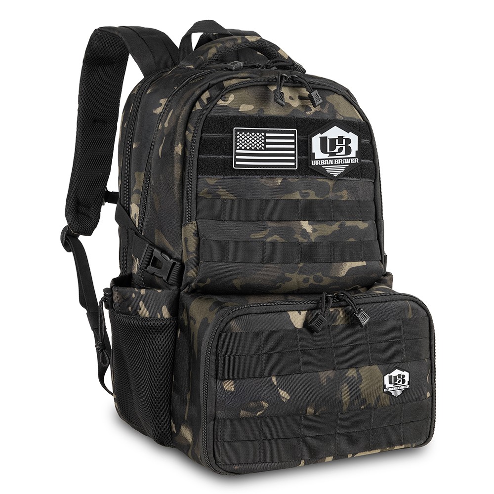 Tactical Daypack with Built-in Insulated Cooler Lunch Box,Fits Up to 17