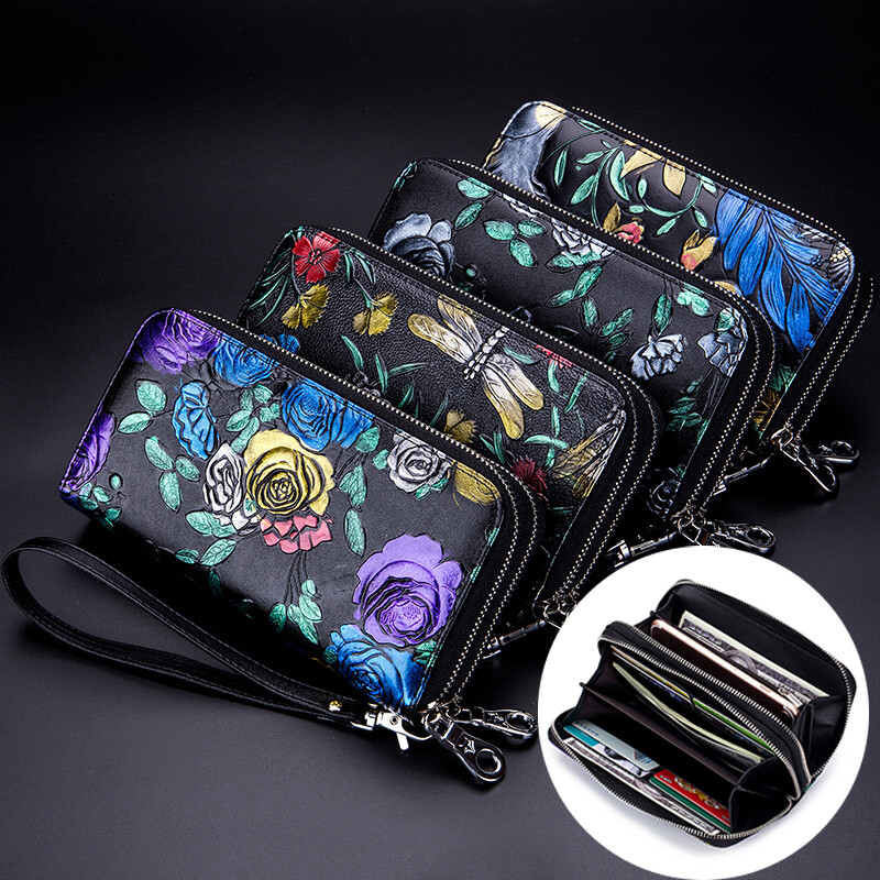 RFID Blocking Wallet Women's Leather Clutch Bag Large Capacity  ID Card Purse US