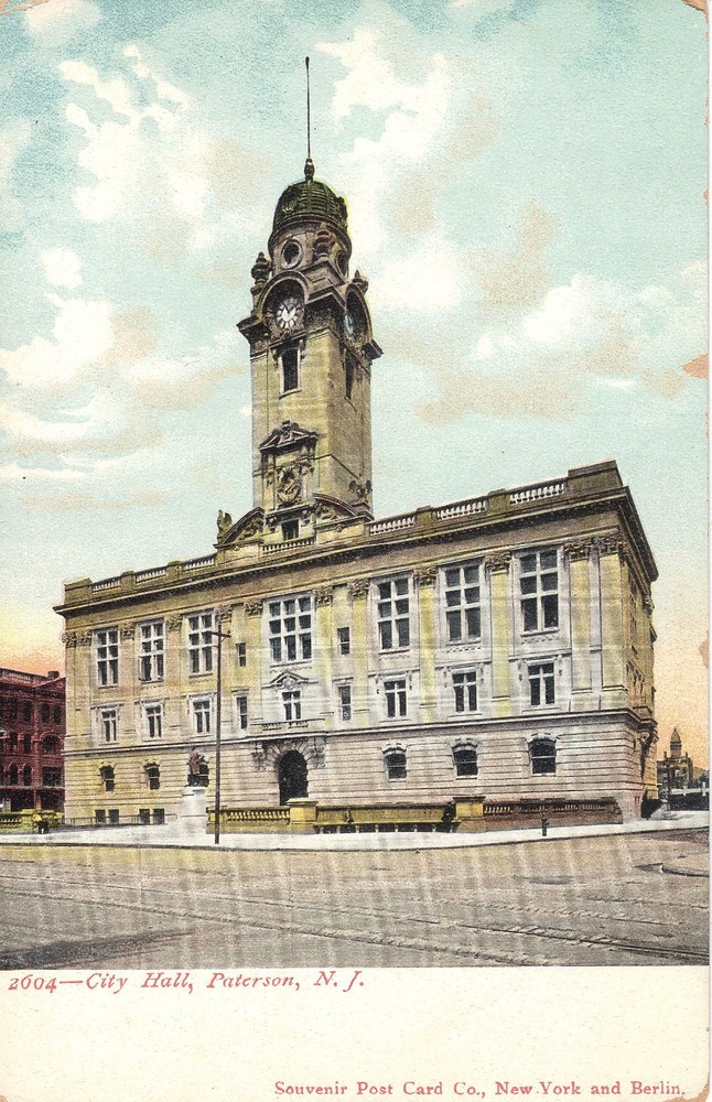 Paterson NJ City Hall UDB Postcard UNPOSTED *