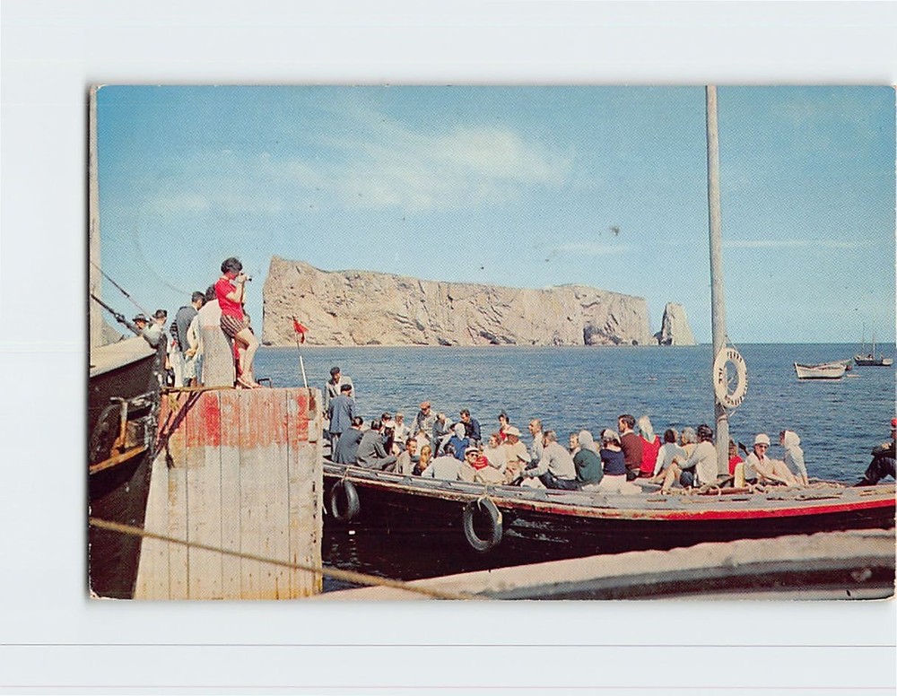 Postcard Aboard for Bonaventure Island Perce Quebec Canada