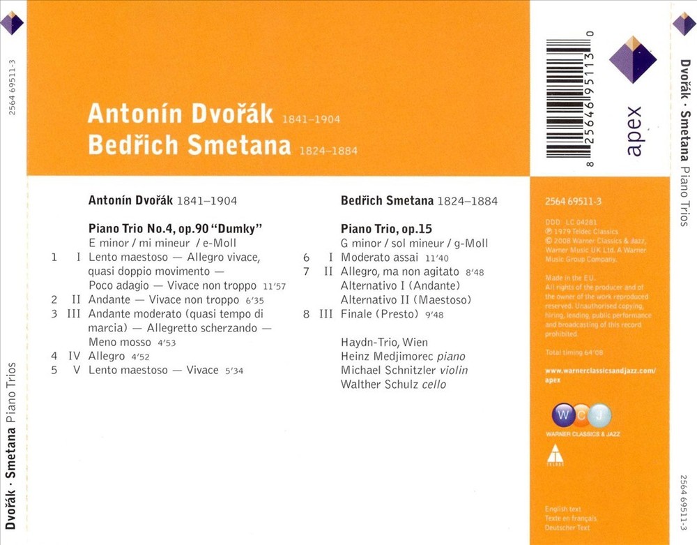 Wien Haydn Trio Dvorák: Piano Trio In E Minor 