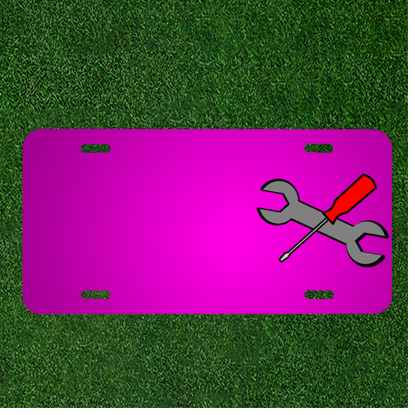 Custom Personalized Car License Plate With Add Names To Tools Wrench