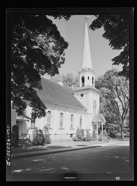 Photo:Church Steeple 1930s-1940s Historic White Church Street View