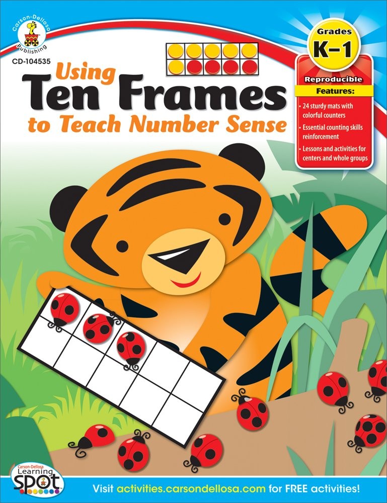 Using Ten Frames to Teach Number Sense, Grades K-1 by Carson Dellosa Education