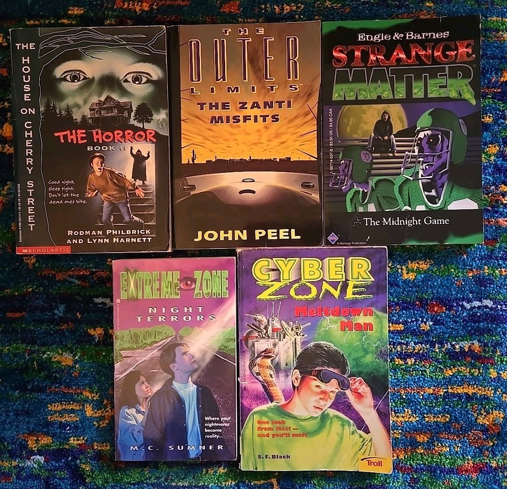 90s Teen Sci-fi / Horror Book Lot - Outer Limits, Cyber Zone, Strange Matter