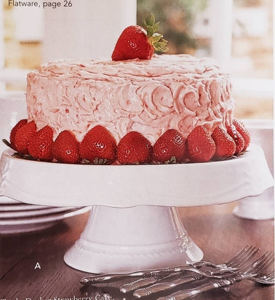 Vintage Southern Living Ceramic White Cake Stand, Versatile, 2 In 1, NEW