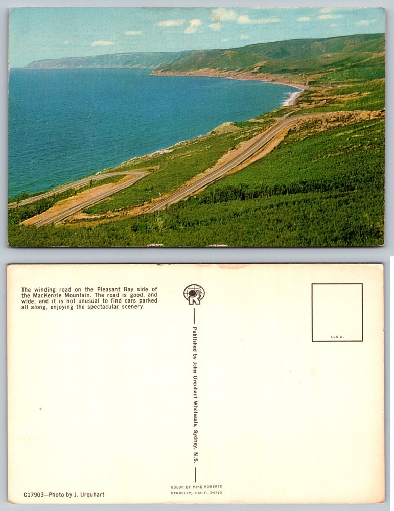 Pleasant Bay Road Cabot Trail Nova Scotia Postcard