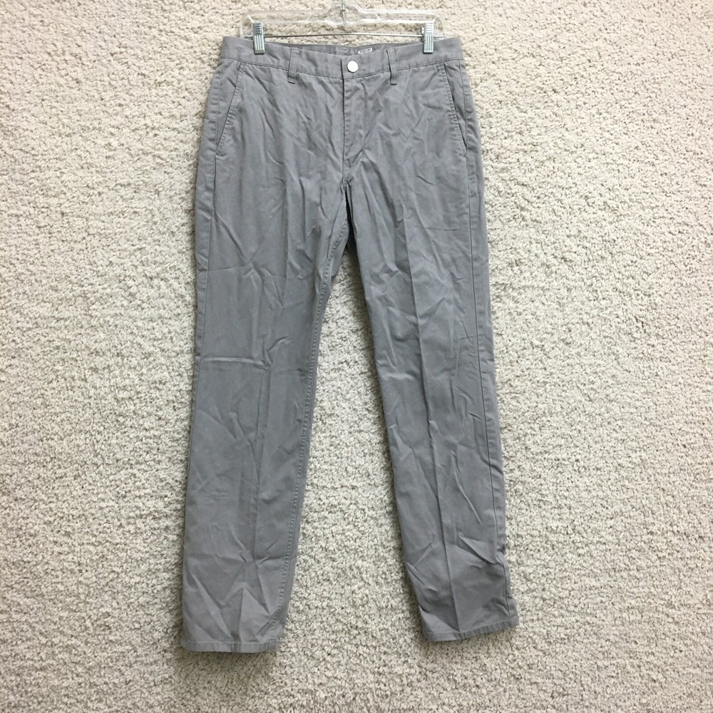 Bonobos Pants 32x32 Mens Gray Chino Straight Leg Flat Front Pockets Modern Fit