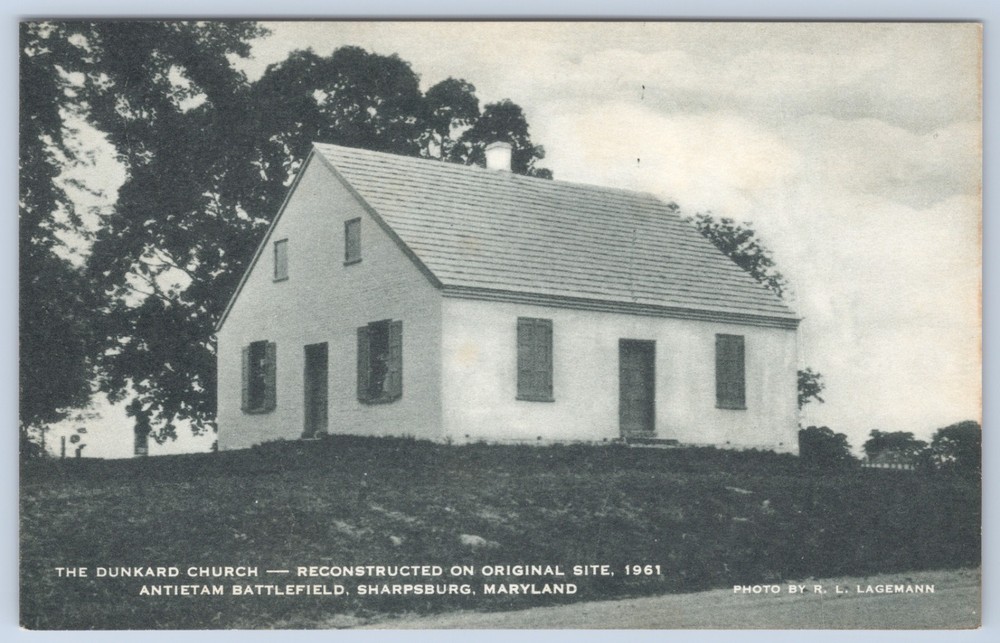 Maryland Sharpsburg Dunkard Church Antietam Battlefield Artvue Postcard