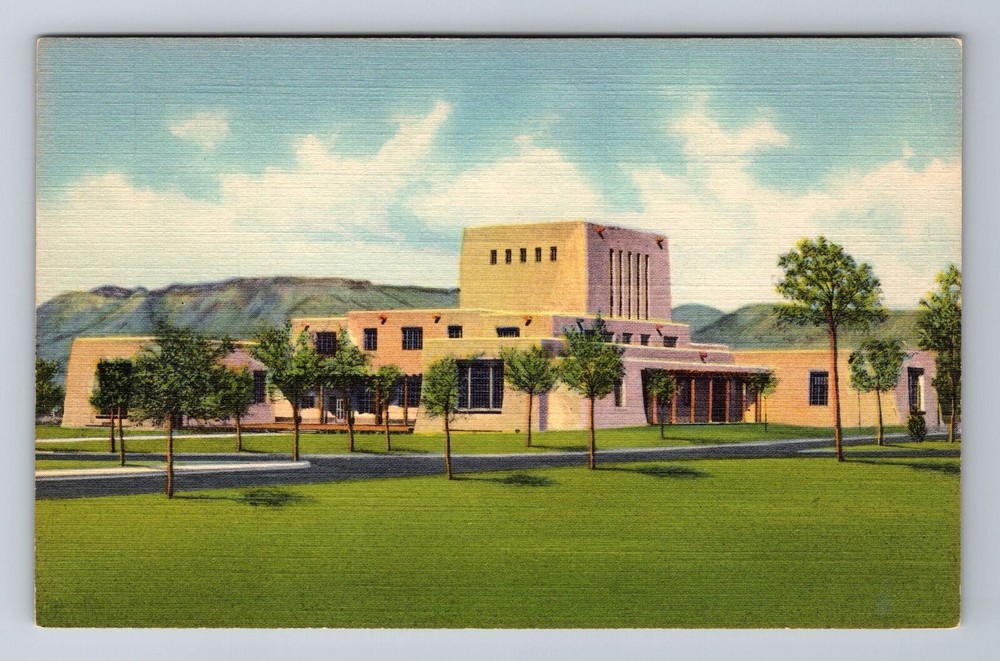 Albuquerque NM-New Mexico, Library, University, Antique Vintage Postcard