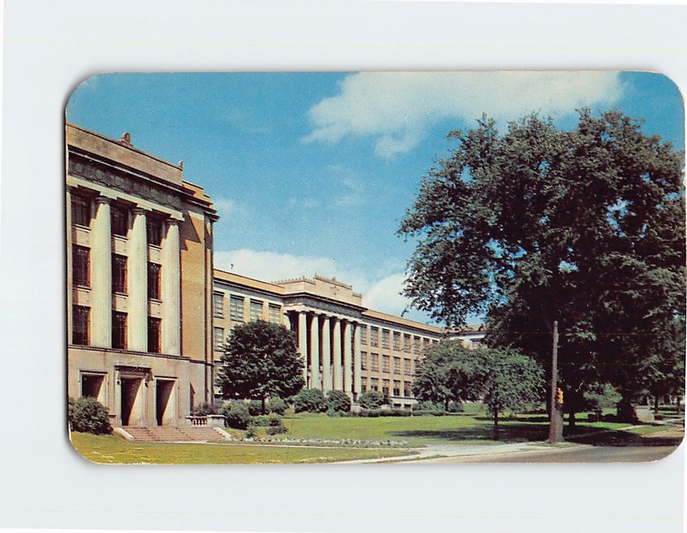 Postcard Abraham Lincoln Junior High School Rockford Illinois USA