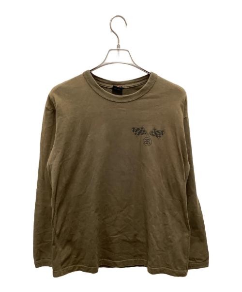 stussy                    Long sleeve cut and sew olive
