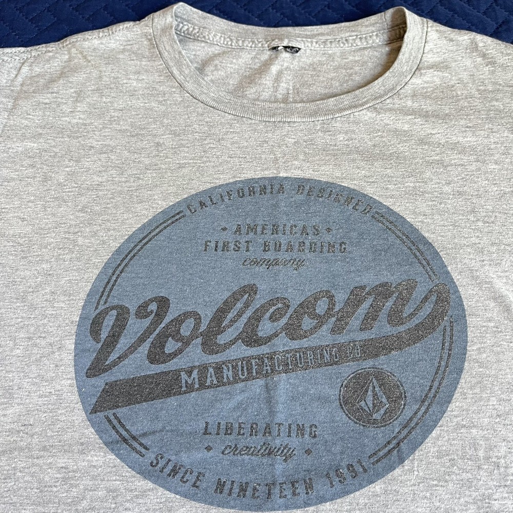 Volcom gray t shirt Adult M