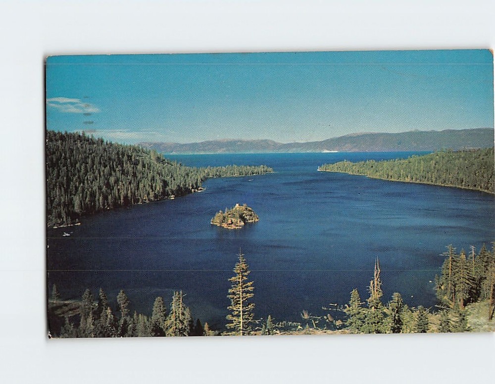 Postcard Emerald Bay on Lake Tahoe California-Nevada USA