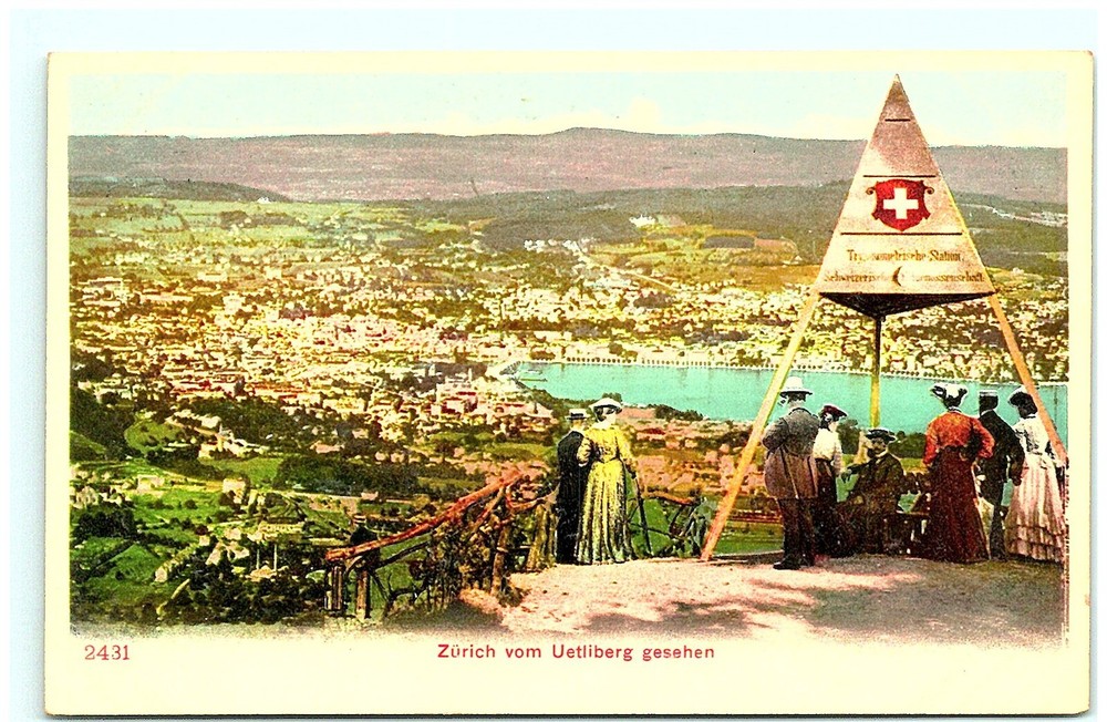 S04-1228, Zurich, Vom Uetliberg Gesehen, Antique Postcard