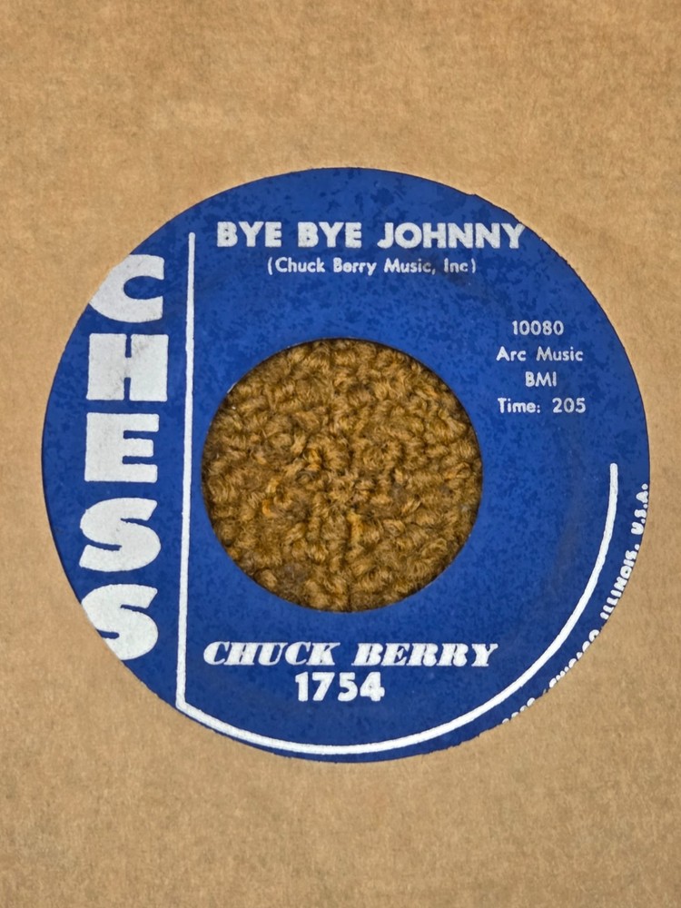 45 RPM Chuck berry CHESS 1754 Bye bye Johnny / Worried Life VG++