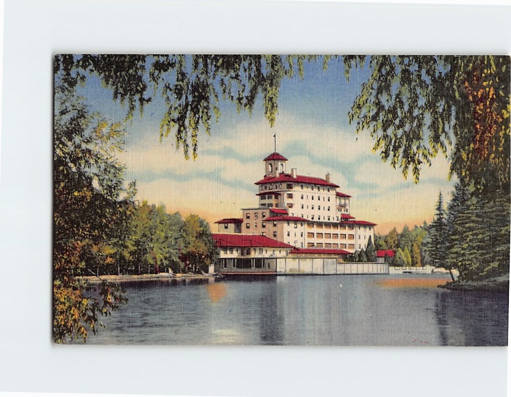 Postcard Vista Of The Broadmoor Hotel From The Lake Pikes Region Colorado