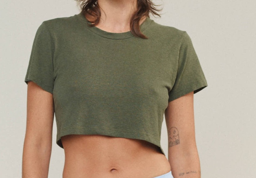 Jungmaven Hemp Super Cropped Lorel Tee  T-Shirt NWT Choose A Color XS - XXL