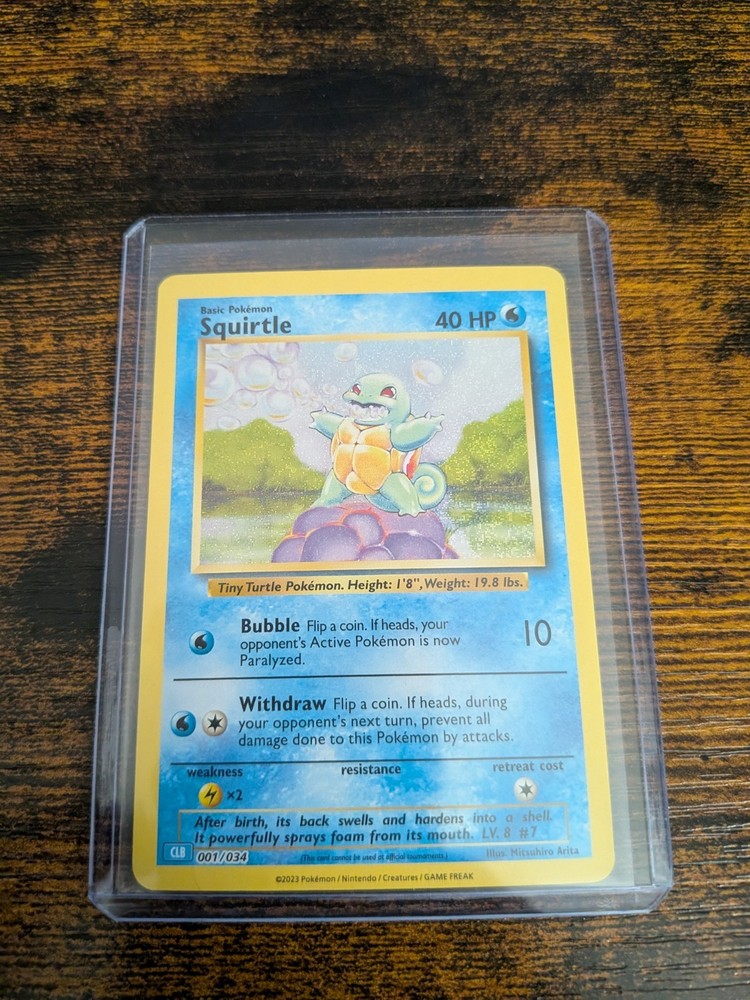 Squirtle 001/034 Trading Card Game Classic Holo