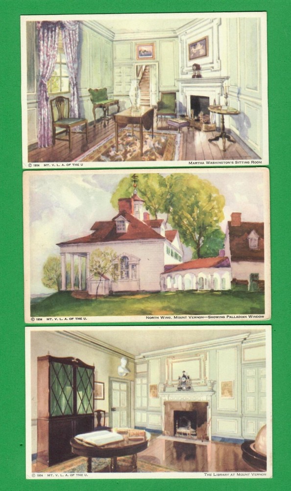 U.s. Virginia Lot Of 5 Vintage Postcard 3834