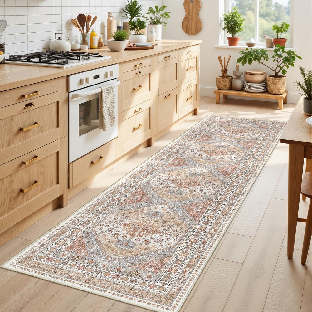 Runner Rug 2x8 Runners for Hallways Non Slip Washable, Vintage Hallway Runner...