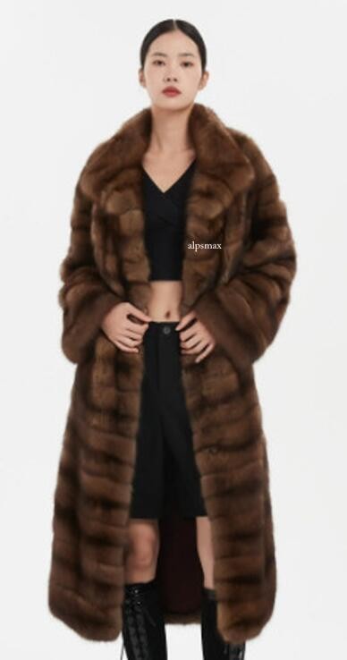 Womens Lapel Warm Thick Fur Warm Coat Jacket Retro Long Outwear Parka Outerwear