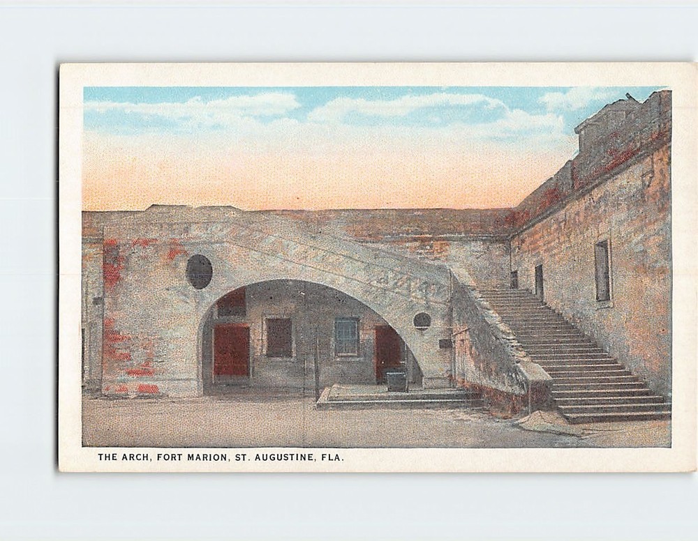 Postcard The Arch Fort Marion St. Augustine Florida USA