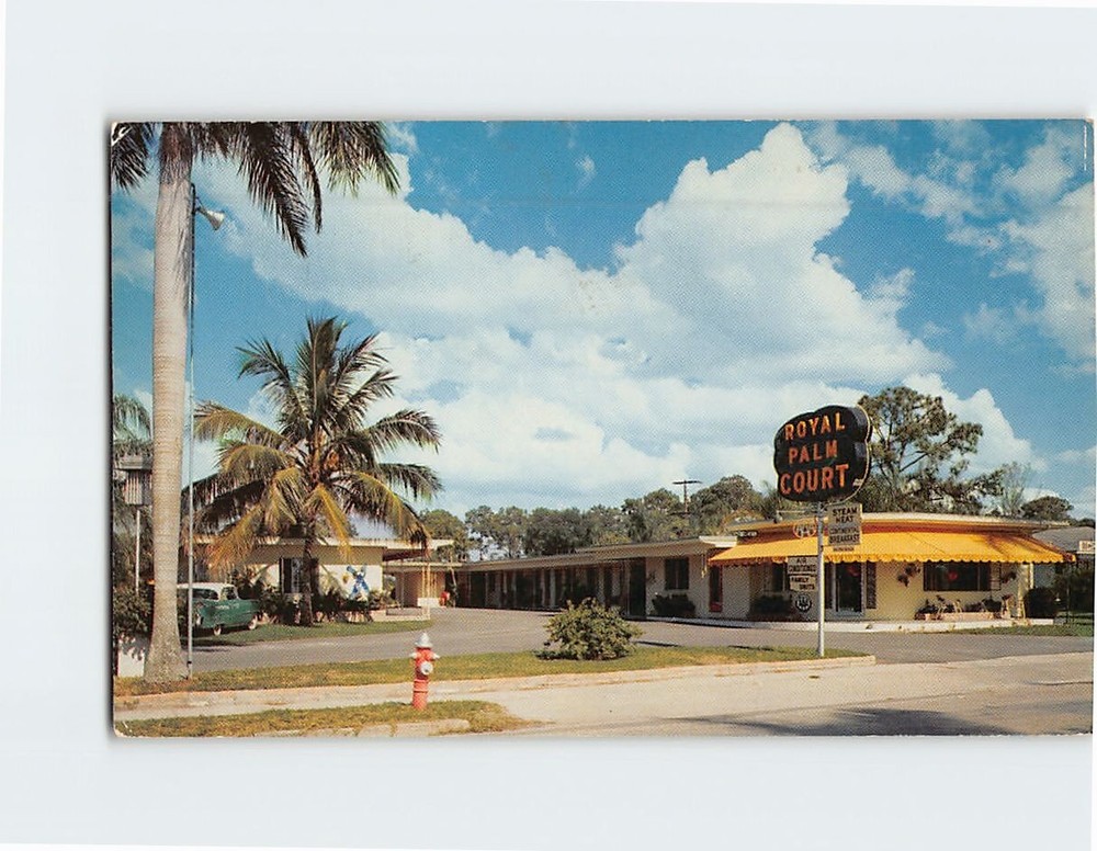 Postcard Royal Palm Court Fort Myers Florida USA