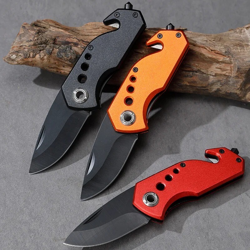 Mini Portable Stainless Steel Folding Knife Camping Self Defense Survival Knife