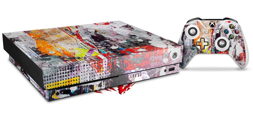 Skin for XBOX One X Console Controller Abstract Graffiti Decal-image