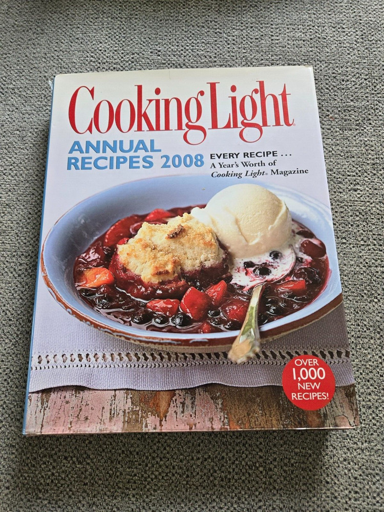 COOKING LIGHT 2008 ANNUAL RECIPES COOKBOOK, Hardcover