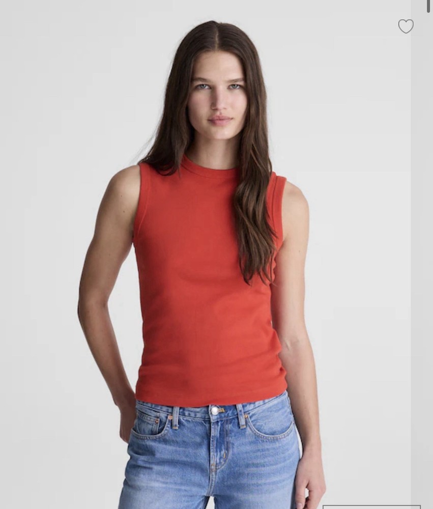 Madewell The '90s Shell Tank in Compact Cotton xs NWT