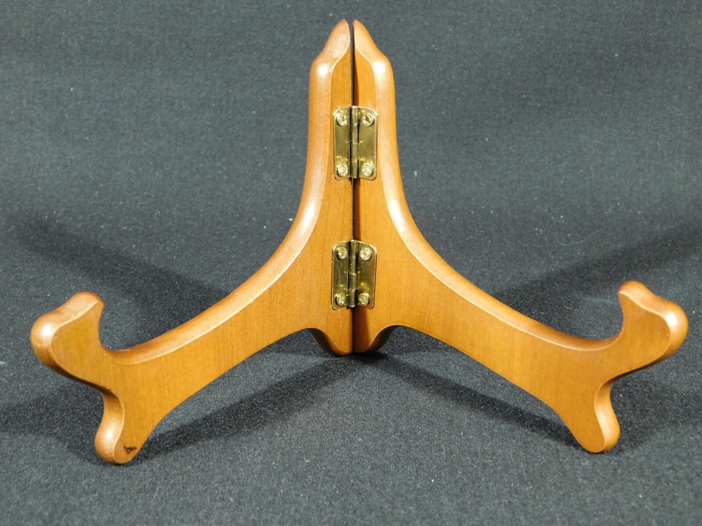 Easel Bowl Display Stand Folding Solid Wood Small Size