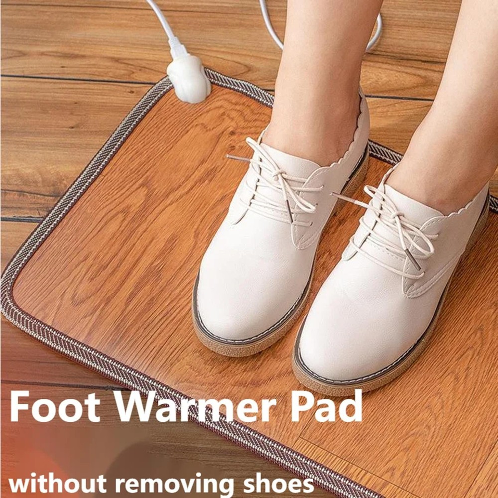 Heating Foot Mat Warmer Electric Heating Pads Feet Leg Warmer Carpet Thermostat
