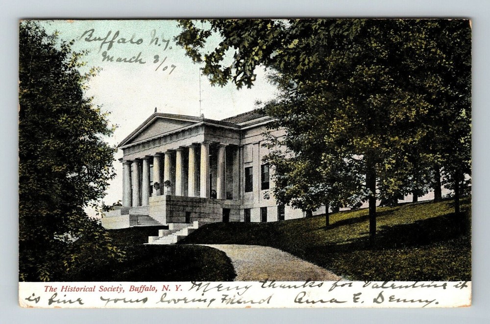 Buffalo NY-New York, The Historical Society Vintage Souvenir Postcard
