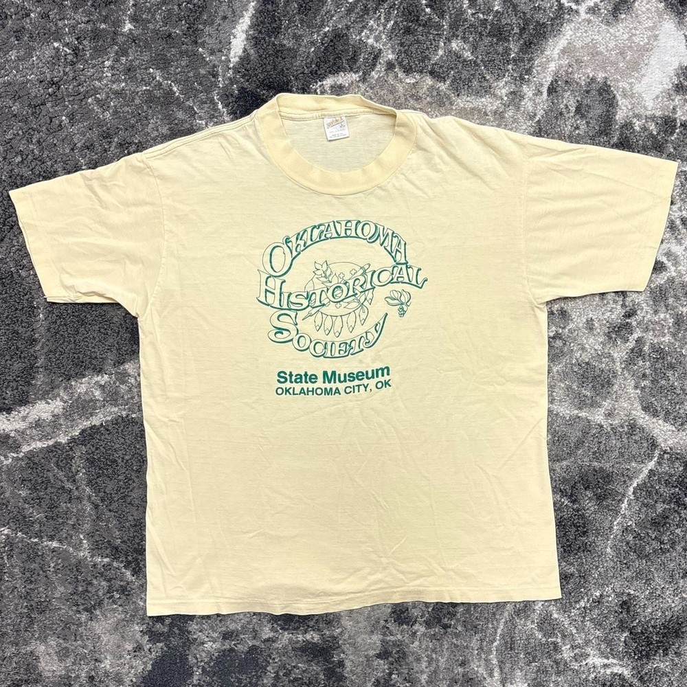 Vintage Oklahoma Shirt Mens Large 80s 90s Art Museum Single Stitch USA Made