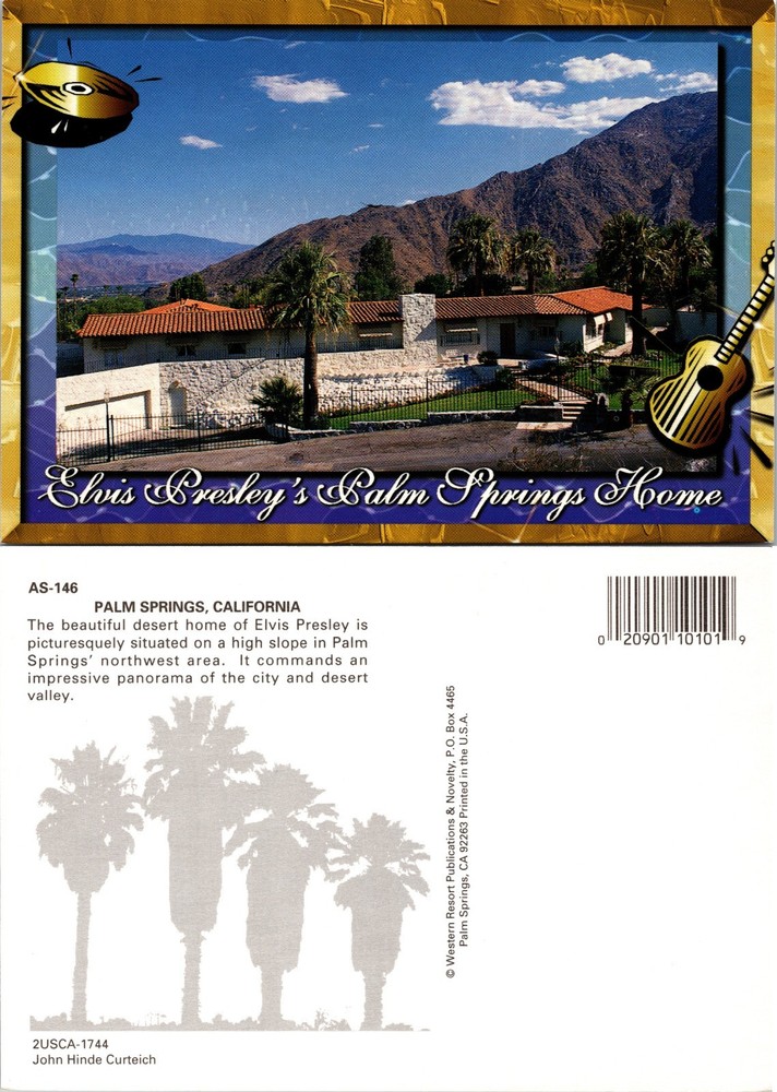 Continental Elvis Presley Palm Springs CA Postcard