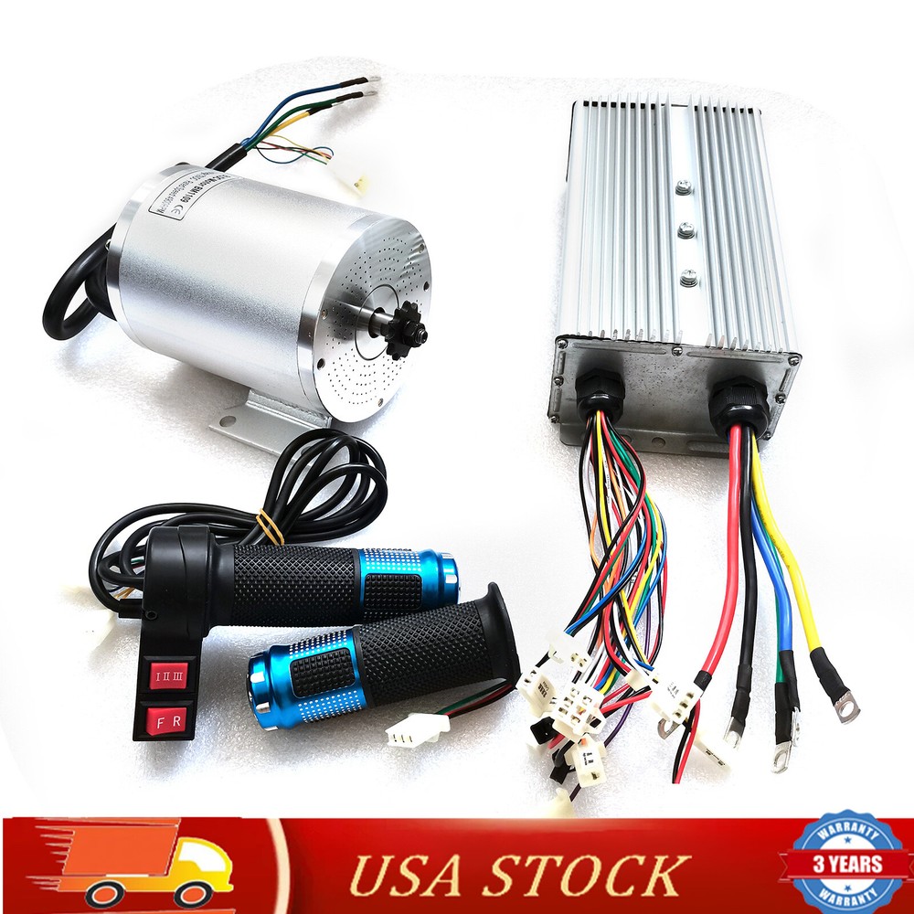 BLDC Motor Kit And Brushless Controller 72V 3000W For Electric Scooter Go Kart