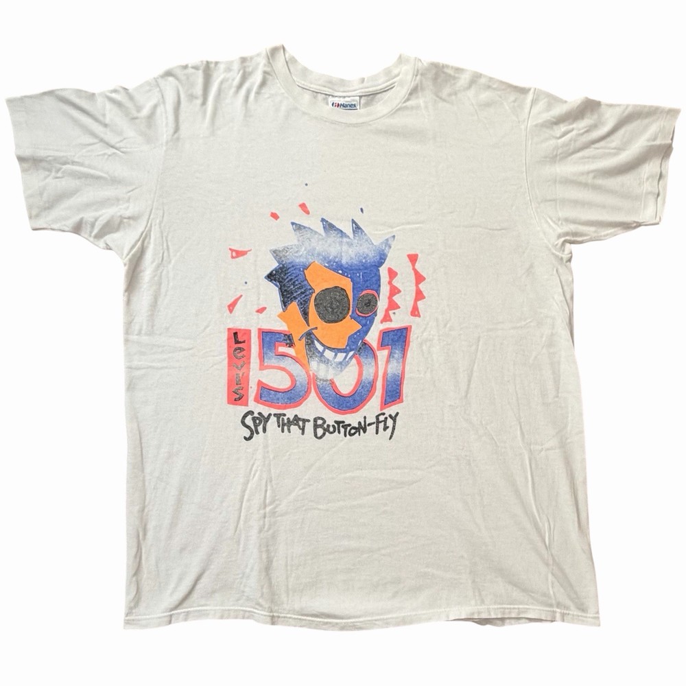 Vintage Levi’s 501 Spy That Button Fly Shirt XL Rare Single Stitch 90’s