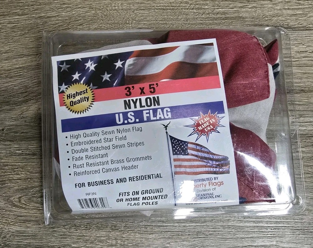 USA Patriotic Flag - 3x5 ft Nylon American Stars & Stripes