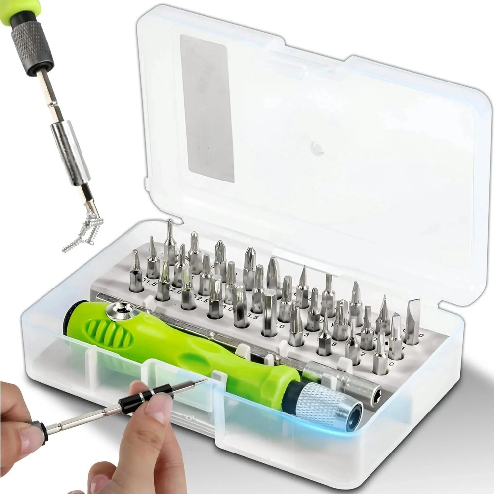 Compact 32-in-1 Precision Screwdriver Kit for Electronics Repair