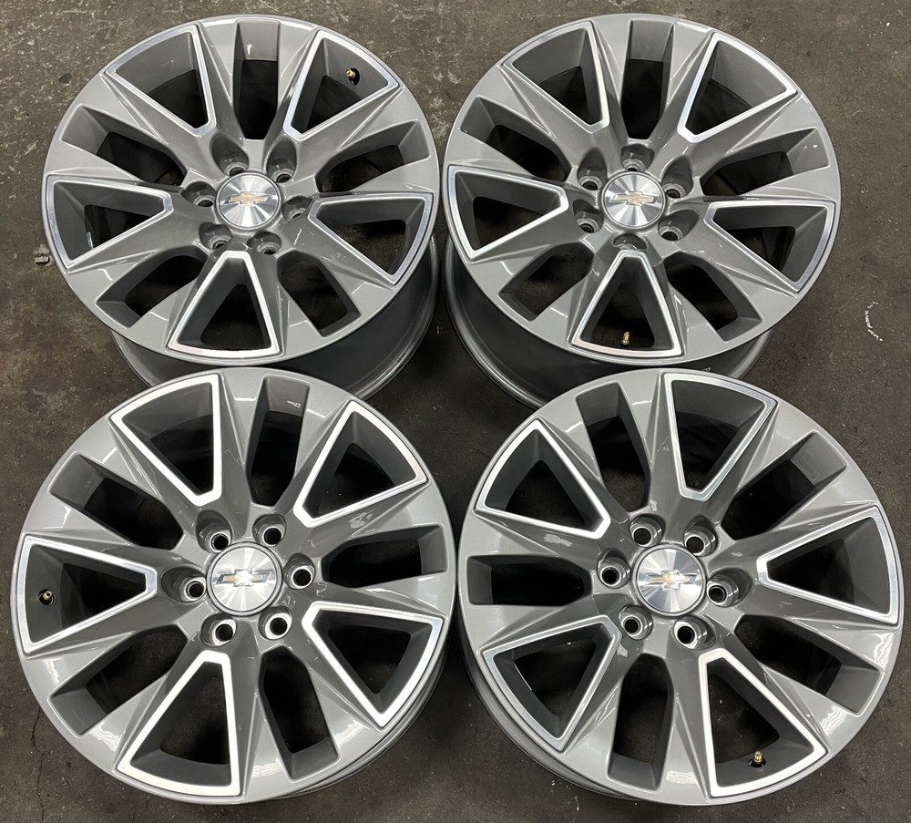 4 Chevy Suburban Silverado Tahoe OEM Silver Machined 20” Wheels Rims 5919 #3731