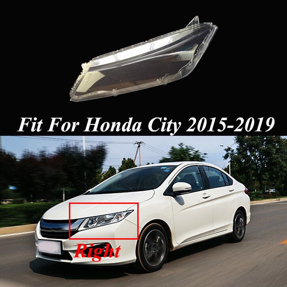 Left Side Front Headlight Lens Headlamp Shell Cover Cap For Honda City 2015-19